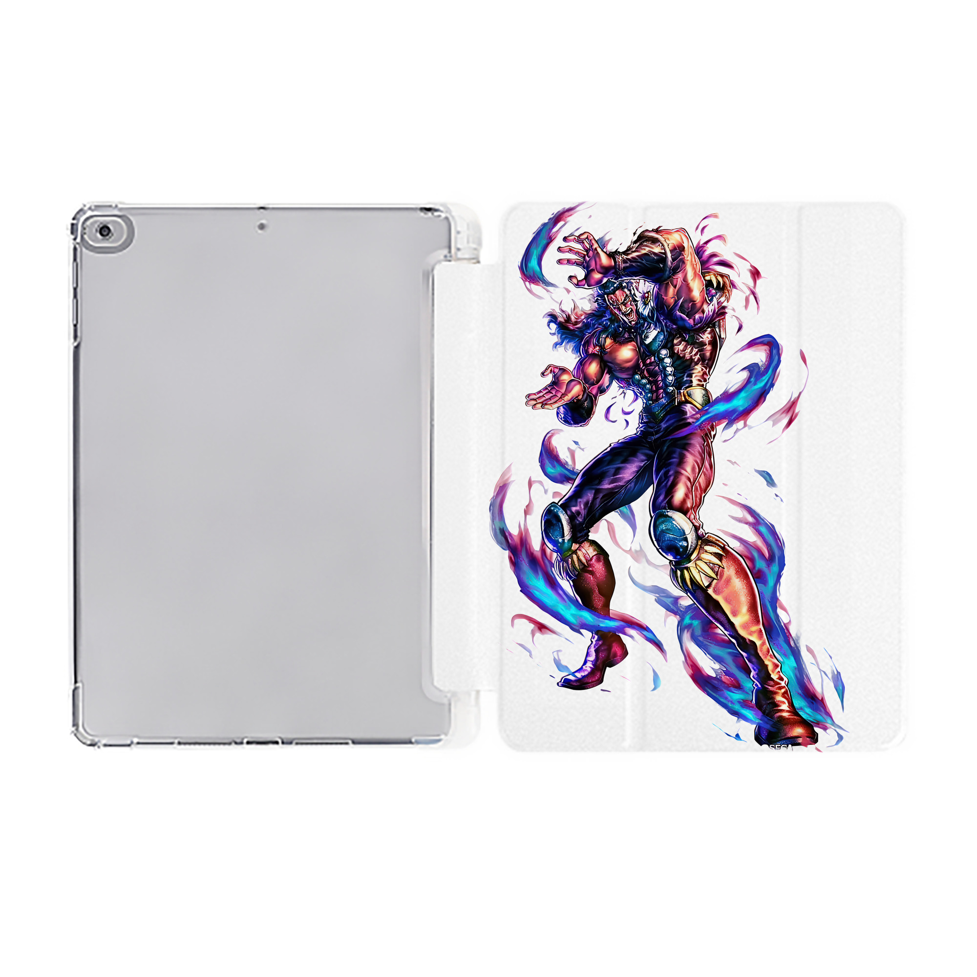 （画像用） 北斗の拳 Fist of the North Star IPad ケース ペン収納付き 三つ折りスタンド PUレザー×シリコン 対応機種9.5/10.5/10.9インチ